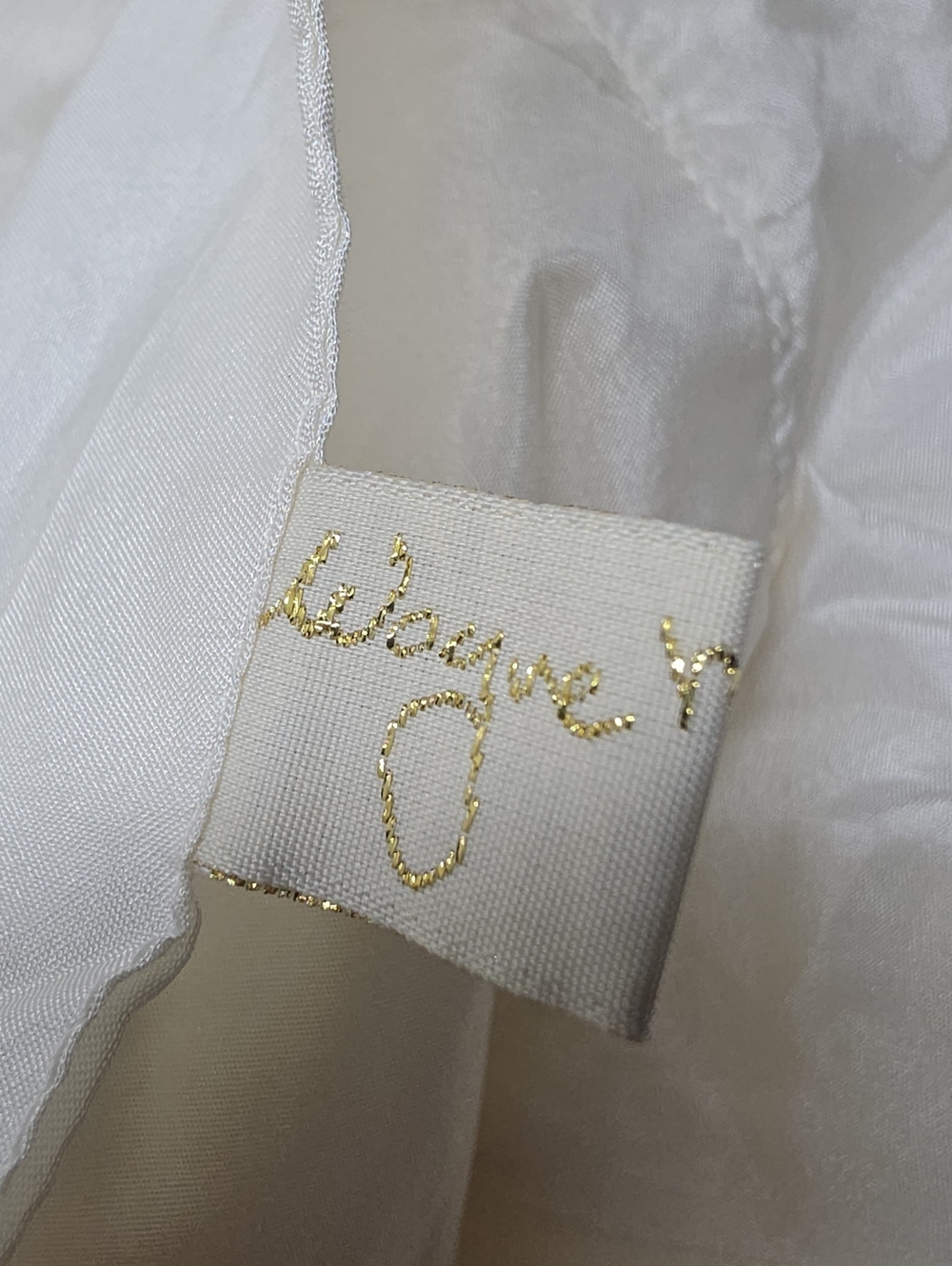 Wayne M Kleski Ivory Taffeta Ruffle Wrap Shawl Cape Vintage Statement - Picture 5 of 6